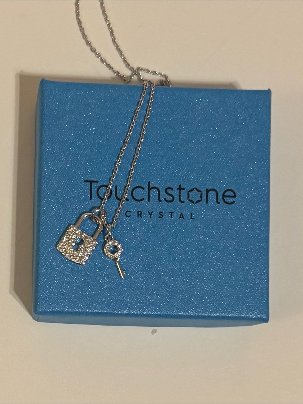 BNIB Touchstone Crystal Lock & Key Necklace; Retired [MSRP $79]